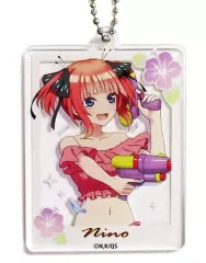 【中古】キーホルダー 中野二乃(等身) 「五等分の花嫁∽×カラオケ まねきねこ トレーディングアクリルキーホルダー」