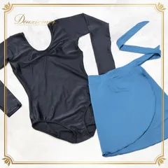 バレエ 衣装 チャコット Chacott シルビア ブラック系 ブルー系 レオタード スカート 巻きスカート 黒 青緑 無地 長袖 まとめ売り セット レッスン 練習着 レオタードセット セットアップ バレエレッスン 衣装まとめ レディースバレエ 長袖