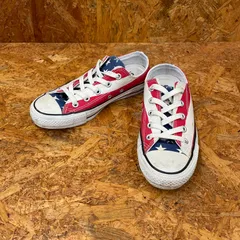 USED CONVERSE コンバース ALL STAR 22.5cm ALL STAR 100 STARS&BARS OX オールスター 100 スターズ&バーズ 100周年記念モデル REACT