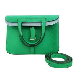 【新品】エルメス HERMES アルザン25　トリヨン　ヴェール・コミック/ブルー・ゼフィール　B刻印　SV金具