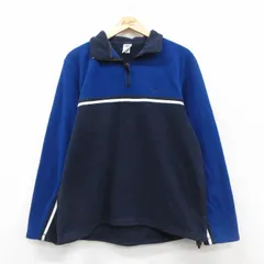 M/古着 オールドネイビー OLD NAVY 長袖 ハーフジップ フリース ジャケット メンズ 00s ワンポイントロゴ 濃紺他 ネイビー 25sep25 中古 アのサムネイル