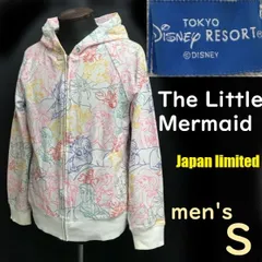 東京ディズニーリゾート/Disney★アリエル/リトルマーメイド/ジップアップパーカー【メンズS】ランド/シー/JAPAN/日本限定 ◆cBH754 ＃20t
