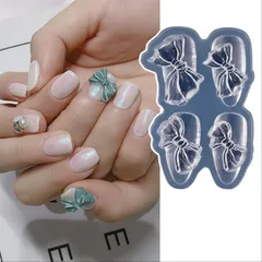 リボン【ネイルパーツ用】シリコンモールド レジン型 モールド レジンクラフト◎resin-mold-129