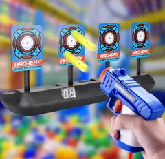 電子ターゲット 4連 リバウンド サウンド Nerf弾対応 電子銃射撃ターゲット 連射 CSゲーム  M416 ターゲットゲーム 電動ガン用 子供玩具  安全 室内遊び 屋外遊び 男の子 子供の日 誕生日 ギフト プレゼント