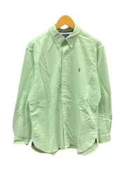 RALPH LAUREN (ラルフローレン) 長袖シャツ BD ボタンダウン CLASSIC FIT ポニー刺繍 カラーポニー L グリーン メンズ/025