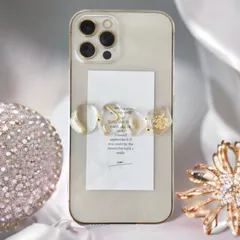 iPhoneケース 全機種対応　不規則　クリア　ゴールド　シンプル　レジン　ニュアンス　ハンドメイド　iPhone13 iPhone14 iPhone15 iPhone16 iPhone17 他