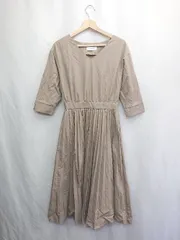 ◇ ⊇ Simplicite サンプリシテ 長袖 膝下丈 ワンピース サイズF ブラウン系 レディース E  【1503050027236】