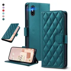 UnivoColors iPhone Xs Max キルティグレザー調 手帳型ケース エレガント 高質PU マグネット開閉式 カード収納機能 スタンド機能 液晶全面保護 レンズ保護 ストラップ付属(グリーン)