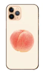 iPhone13 mini ケース カバー アイフォン13 ミニ スマホケース ハードケース ピーチ 桃 フルーツ 果物 韓国 かわいい シンプル ピンク ワンポイント カラー03
