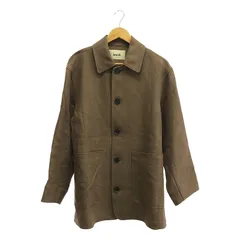 Jeanik / ジーニック | リネン ステンカラー ハーフコート | M | ブラウン | メンズ