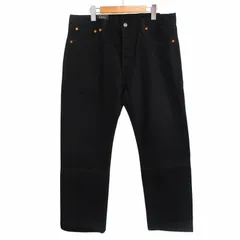 リーバイス Levi's フラッシャー付 501 オリジナルデニム ブラック ジーンズ ヘンプ混 セルビッジ 赤耳 リジット 黒 W36 L32