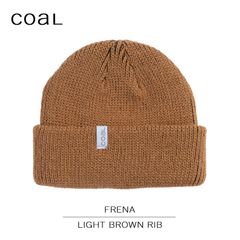 COAL コール ニット ニット帽 Beanie ビーニー 帽子 LIGHT BROWN RIB ブラウン ベージュ メンズ レディース