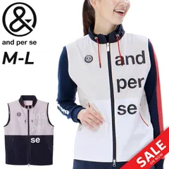 アンパスィ 中綿ベスト レディース ゴルフウェア and per se バックウォームベスト  薄手中わた アウター ゴルフベスト フルジップ  婦人 GOLF スポーツウエア  /AFF1003G1