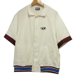 美品 定価27.500円☆DIESEL ディーゼル 22SS 半袖ジャケット メンズ オーバルDロゴ フロントスナップボタン スウェット素材 S-BOLIN