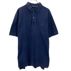 POLO RALPH LAUREN 半袖 ロゴ ポロシャツ XLT ネイビー ポロラルフローレン ビッグサイズ ワンポイントロゴ 古着卸 アメリカ仕入 a707-5334