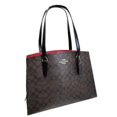 未使用級☆ COACH C4077 テイタム キャリーオール40 A4収納可 黒