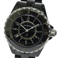 シャネル CHANEL J12 H0682 レディース腕時計 33mm ブラック文字盤 セラミック クォーツ 箱・ギャランティ付き 【中古】