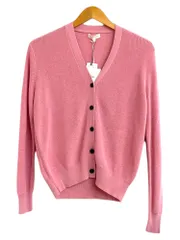 DEMYLEE (デミリー) 薄手 5釦 コットン ニット カーディガン Vネック 3310800014 XS ピンク レディース/004