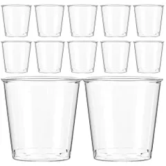 Frcolor 100個 使い捨てワイングラス ワイングラスチック 使い捨てコップ カップ 一升瓶 袋 プラスチック製のコップ ウィスキーグラス ジュースグラス ワイングラス 製ウォーター