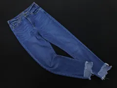 NATURAL BEAUTY BASIC ナチュラルビューティーベーシック カットオフ スキニー デニムパンツ sizeS/青 ■■ レディース