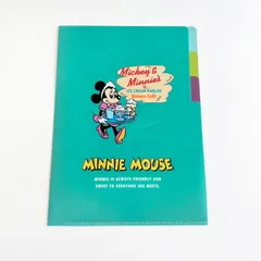 ミッキー＆ミニーマウス クリアファイルA5 レトロフレンズ アイスクリーム