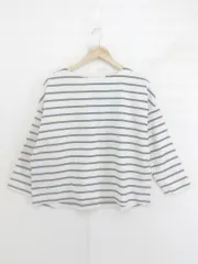 ◇ AMERICAN HOLIC ボーダー 長袖 Tシャツ カットソー サイズM ホワイト系 ブラック レディース メンズ P  【1302280002910】