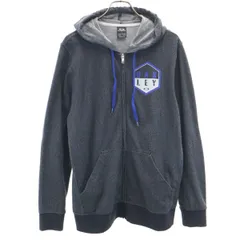 OAKLEY オークリー 長袖 スウェット ジップパーカー S チャコールグレー メンズ 古着