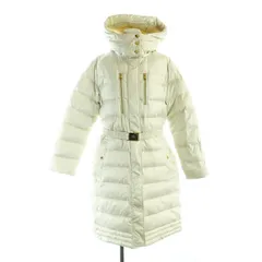 ローレンラルフローレン LAUREN RALPH LAUREN フーデッド ダウンコート フード ベルト付き ジップアップ M 白 ホワイト ■GY11 /MQ