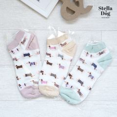 【閉店セール全品半額】ダックスフンドソックス　靴下　ダックスフント　ショートソックス　犬グッズ