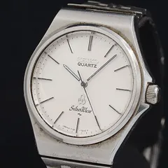 稼動 セイコー シルバーウェーブ 7121-7010 QZ シルバー文字盤 メンズ腕時計 OGH 2000000 NSK