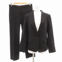 アンタイトル UNTITLED スーツ セットアップ テーラードジャケット パンツ 1B センターベント ストライプ 2 紺 ネイビー 紫 パープル /GV ■GY03