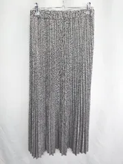 ◇ ⊇ chocolraffine ロング プリーツ スカート サイズF グレー レディース E  【1410100007936】