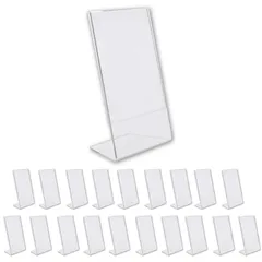 GTM Smith ポップ スタンド 縦型 l型 卓上 アクリル ミニ pop 値札 カード 立て 6×4cm 20個 [6×4 20個]