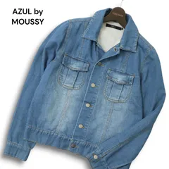 AZUL by MOUSSY アズール マウジー 通年 USED加工★ スウェット ドビー デニム ジャケット Gジャン Sz.M メンズ