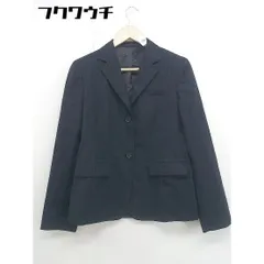 ◇ K.T KIYOKO TAKASE ストライプ シングル 2B 長袖 テーラードジャケット サイズL ネイビー ブラウン レディース  【中古】 【1108230010970】
