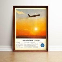 1970年代】ピーターマックス パンナム航空 PanAm ヴィンテージポスター