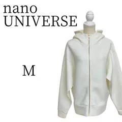 nano UNIVERSE ナノユニバース ホワイト 長袖 パーカー Mのサムネイル