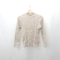 ◇ ⊇ URBAN RESEARCH DOORS アラン模様 長袖 ニット セーター サイズ1 ベージュ系 レディース E  【1503050002356】