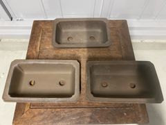 盆栽鉢　長方　鳥泥　3点セット　松盆栽　小品盆栽　松柏　盆栽　雑木　多肉植物　山野草　草花　花　園芸　ガーデニング　鉢　植木鉢