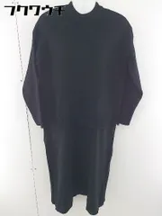 ◇ Samansa Mos2 blue サマンサモスモス ブルー 長袖 ロング ニット ワンピース サイズF ブラック レディース  【中古】 【1111180002179】