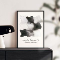 【A4】アウグスト・ジャコメッティ Abstraction in Gray, Black and White アートポスター アブストラクト 名画 絵画 特大 アートパネル モノトーン AP275