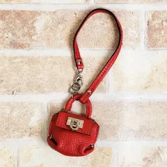 フェラガモ ☆ ガンチーニ ハンドバッグモチーフ レザー バッグチャーム 伊製