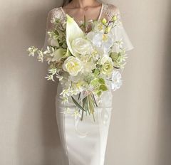ウェディングブーケ ブートニア アーティフィシャルフラワー ブーケ