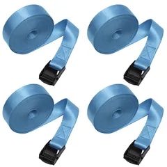 荷締 梱包 ベルト バンド 多用途 固定ベルト ラッシングベルト タイダウンベルト 地震 災害 対策 (ライトブルー, 長さ1m) [ライトブルー] [長さ1m]