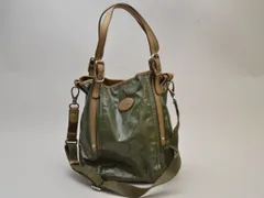 トッズ TOD'S 2WAY トートバッグ ショルダー付 カーキグリーン レディース e_u F-B6381