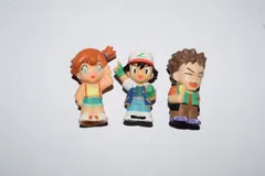 サトシ カスミ タケシ 指人形 ポケモンキッズ ソフビ人形 フィギュア ポケモン 人間 トレーナー ジムリーダー