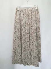 ◇ Θ Lugnoncure ルノンキュール 花柄 ロング丈 フレア スカート サイズF ベージュ系 マルチ レディース E  【1503040002441】のサムネイル