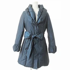 ヒロコビス HIROKO BIS 美品 ダウンコート ダウンジャケット ショールカラー リボンベルト 9 紺 ネイビー 1225 ■GY31のサムネイル