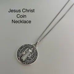 キリストコインネックレス　マリアネックレス　コインネックレス　シルバー　ゴールド　男女兼用　高品質