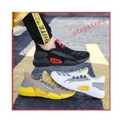 メンズ スニーカー ランニングシューズ フィットネス ウォーキング スポーツ カジュアル かっこいい 靴 赤 黒 黄 白 春